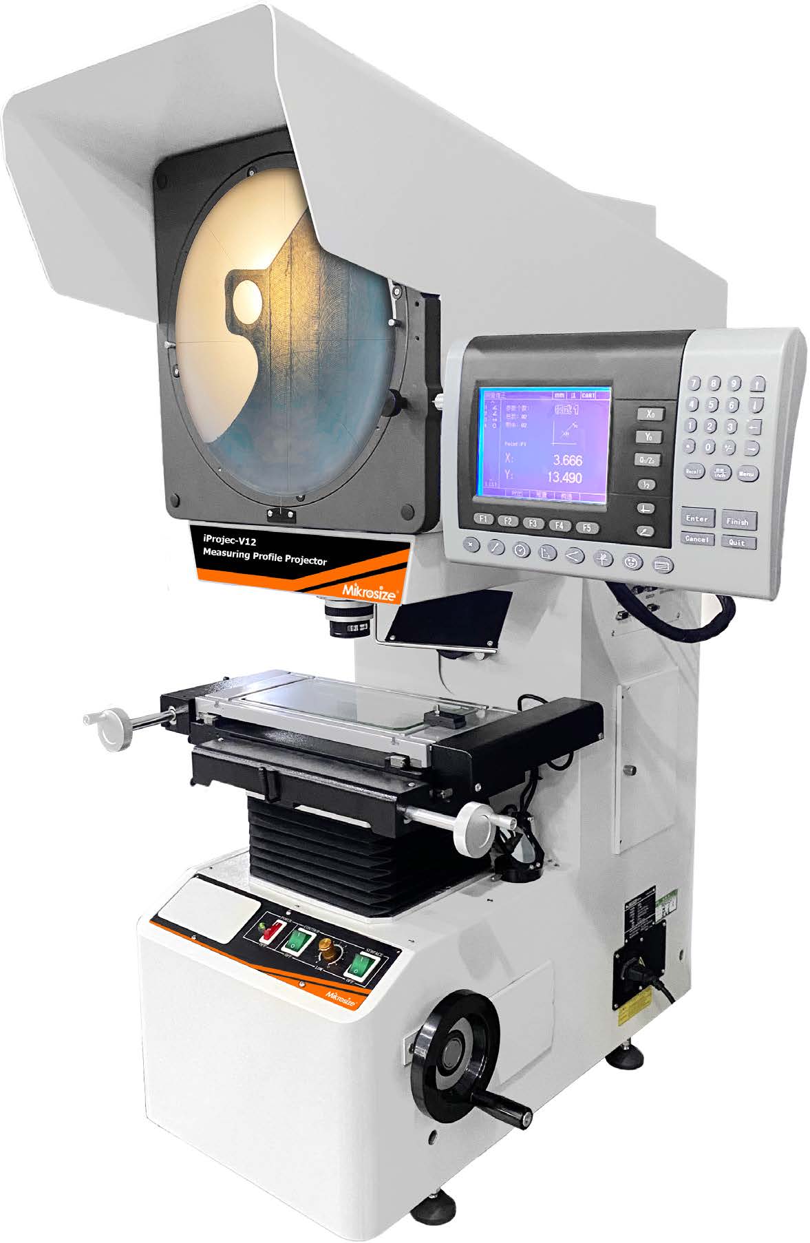 iProjec-V12 Vertical Measuring Profile Projector - Mikrosize Measuring ...