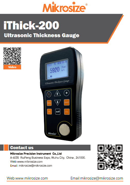 iThick-200 Ultrasonic Thickness Gauge