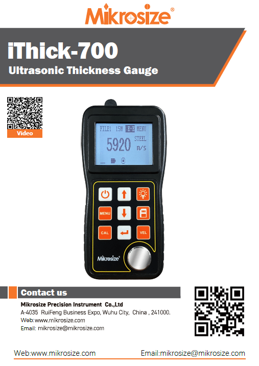 iThick-700 Ultrasonic Thickness Gauge