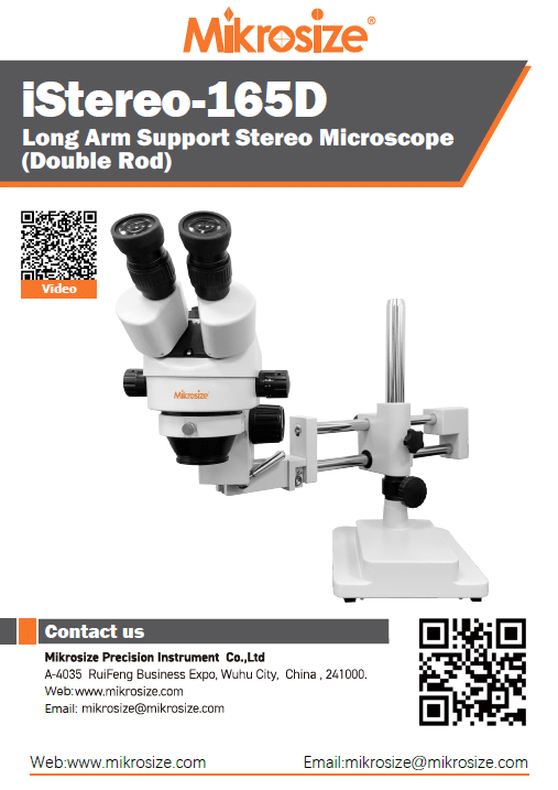 iStereo-165D Long Arm Support Stereo Microscope（Double Rod）