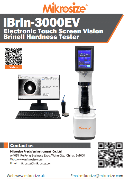 iBrin-3000EV Electronic Touch Screen Vision Brinell Hardness Tester