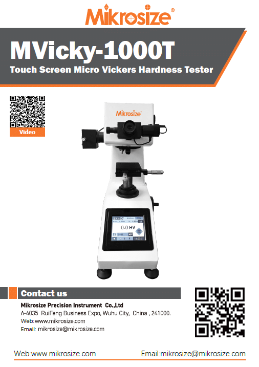 MVicky-1000T Touch Screen Micro Vickers Hardness Tster