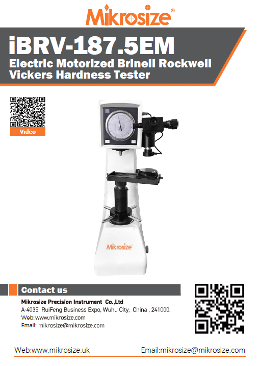 iBRV-187.5EM Electric Motorized Brinell Rockwell Vickers Hardness Tester