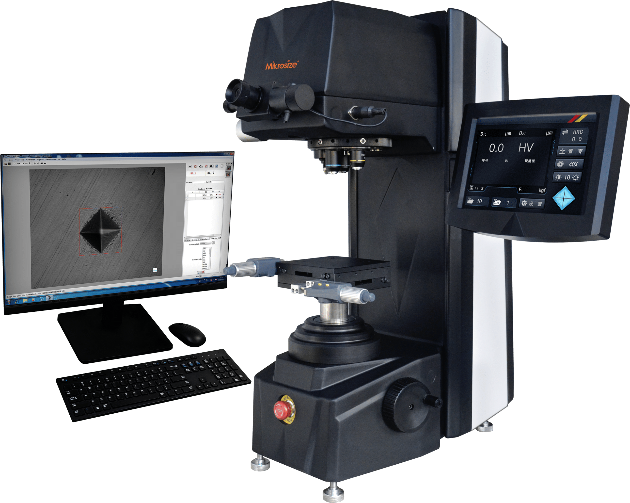 MVicky-10/50 Digital Touch Screen Macro Vickers Hardness Tester