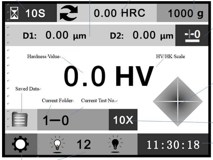 MVicky 10 50 Touch Screen Macro Vickers Hardness Tester图（4 1