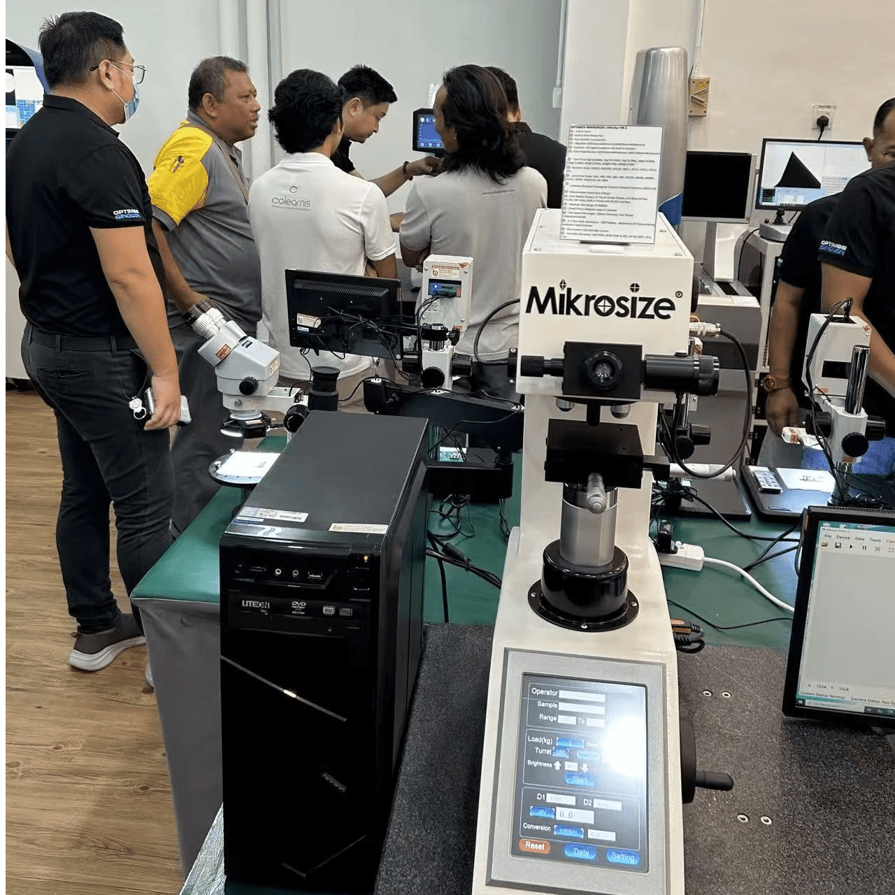 The Mikrosize brand hardness tester made a stunning appearance at the exhibition hall in Malaysia.