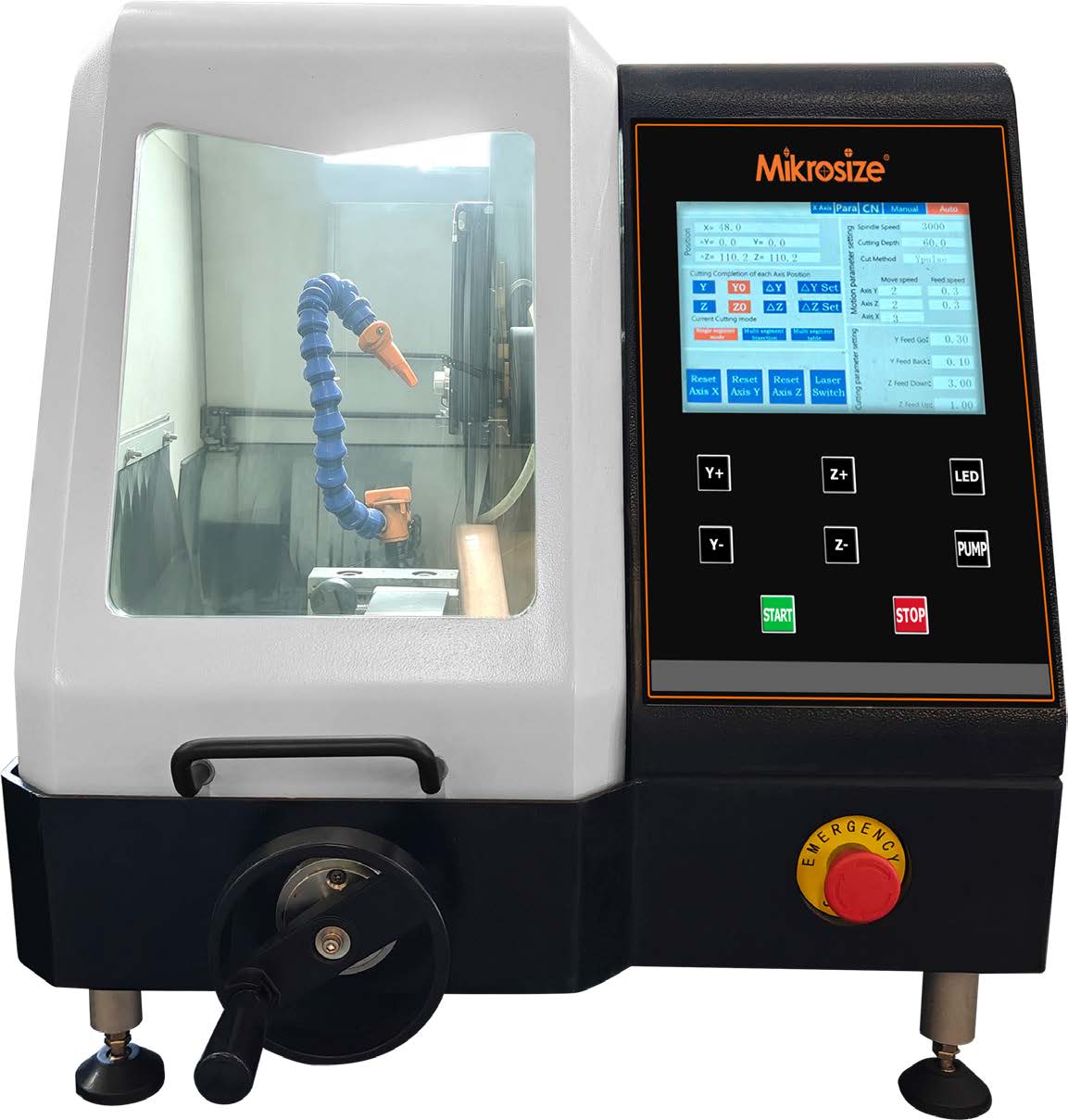 Metallographic Cutting Machine with 10-Inch Touch Screen & Laser Alignment