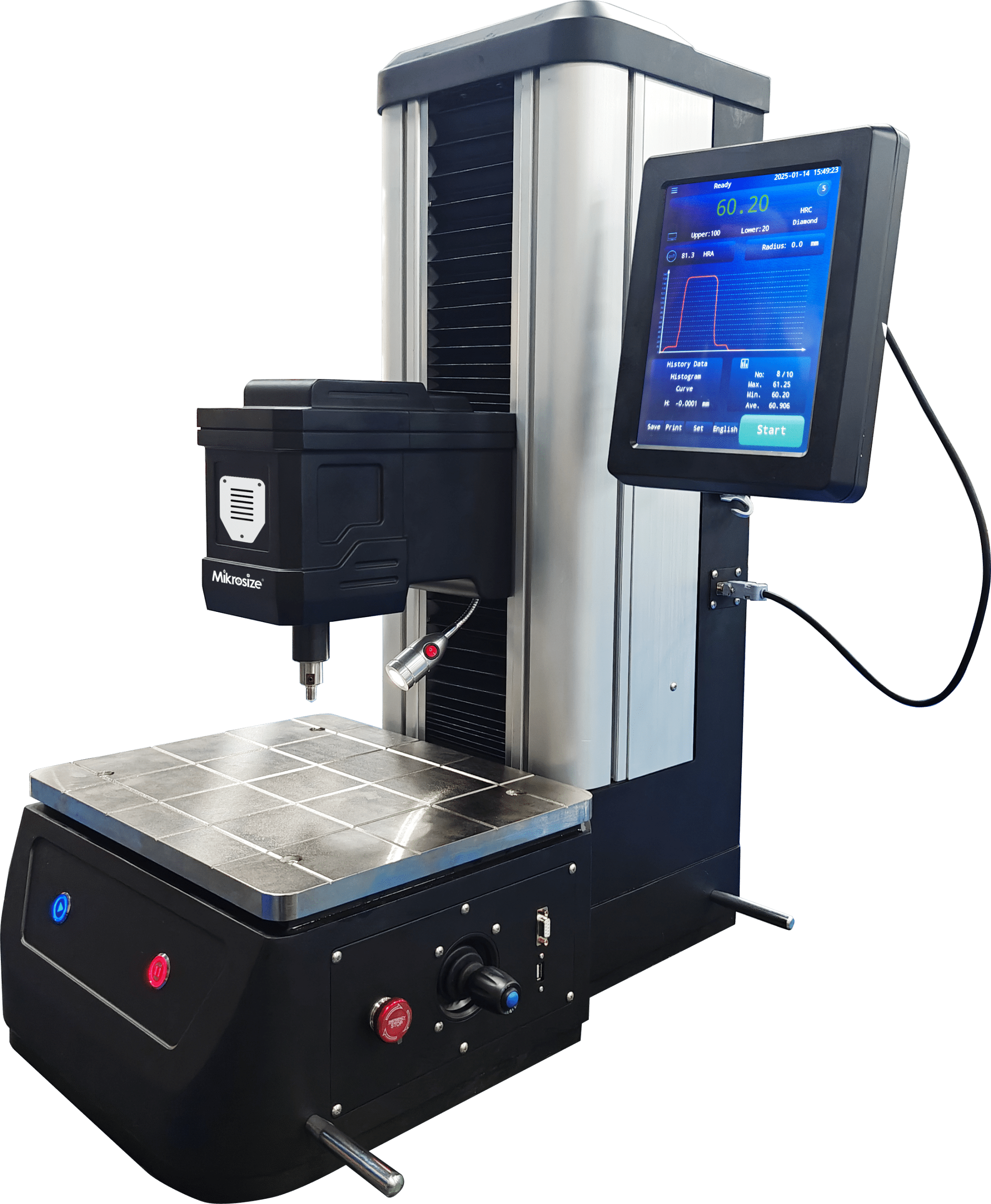 Summary of Mikrosize Touch Screen Rockwell Hardness Tester