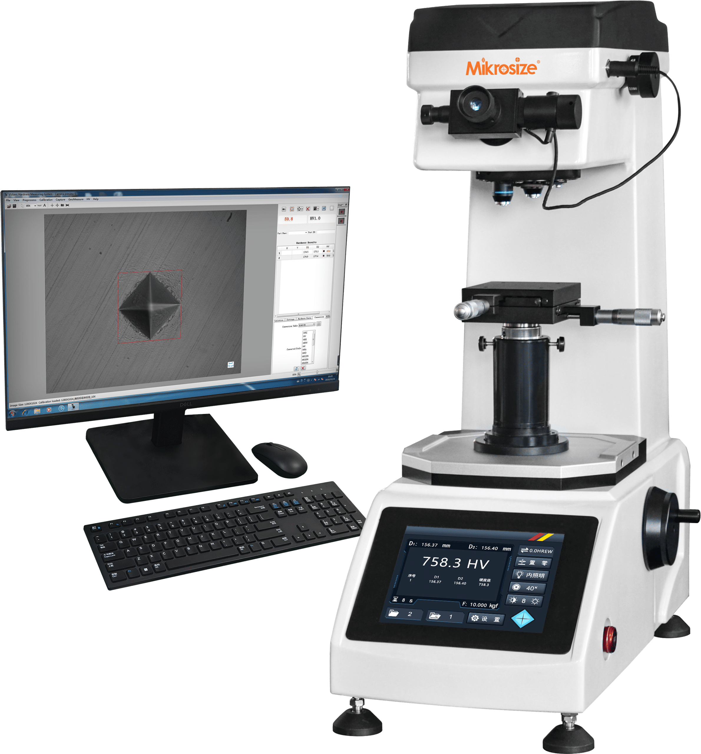 Mikrosize Digital Micro Vickers Hardness Tester for Material Hardness Testing