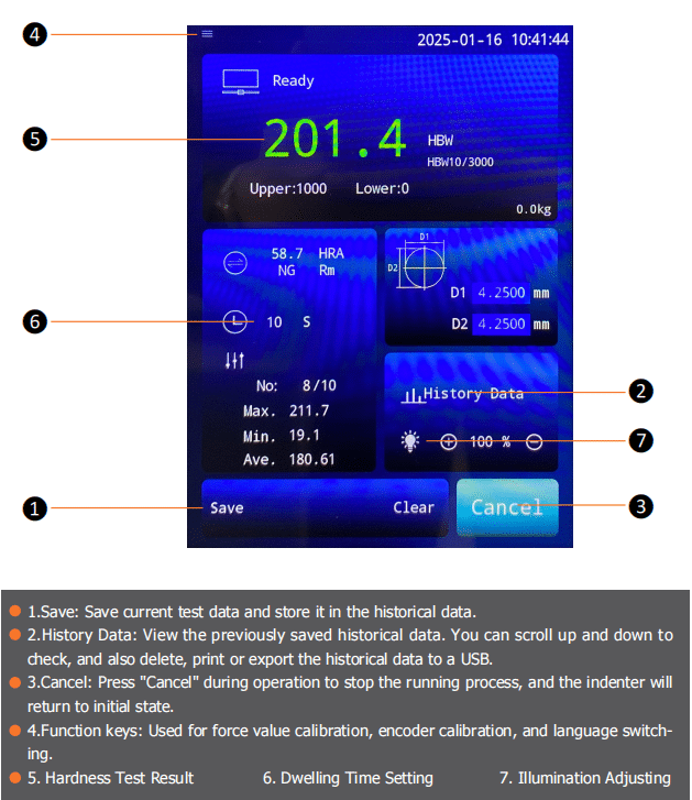 iBrin 3000E Electronic Touch Screen Brinell Hardness Tester图（8）