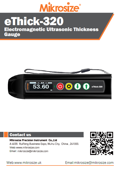 eThick-320 Electromagnetic Ultrasonic Thickness Gauge