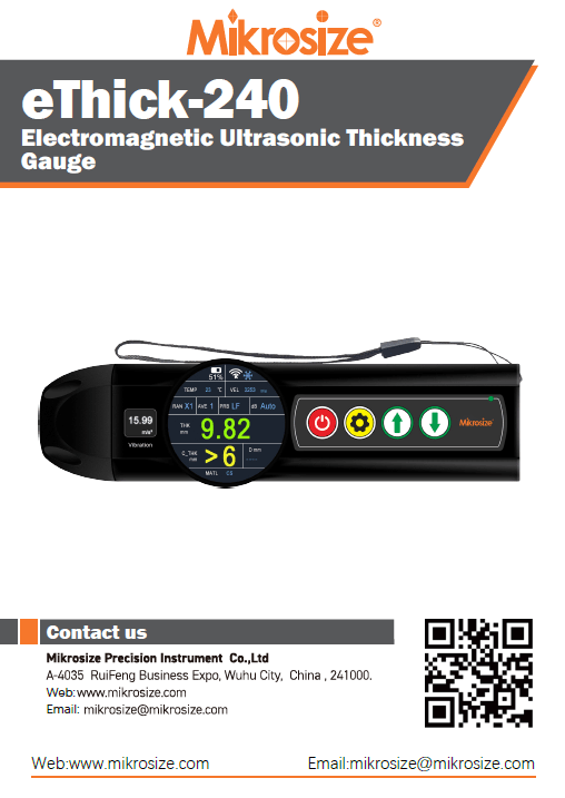 eThick-240 Electromagnetic Ultrasonic Thickness Gauge
