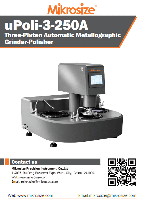 uPoli-3-250A Three-Platen Automatic Metallographic Grinder Polisher