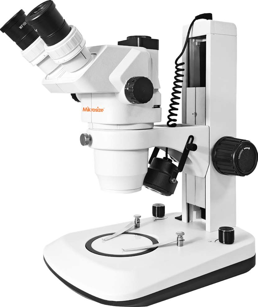 Mikrosize iStereo-6745T / 0745T Trinocular Stereo Microscope: Wide Zoom 3D View for Precision Industrial Inspection