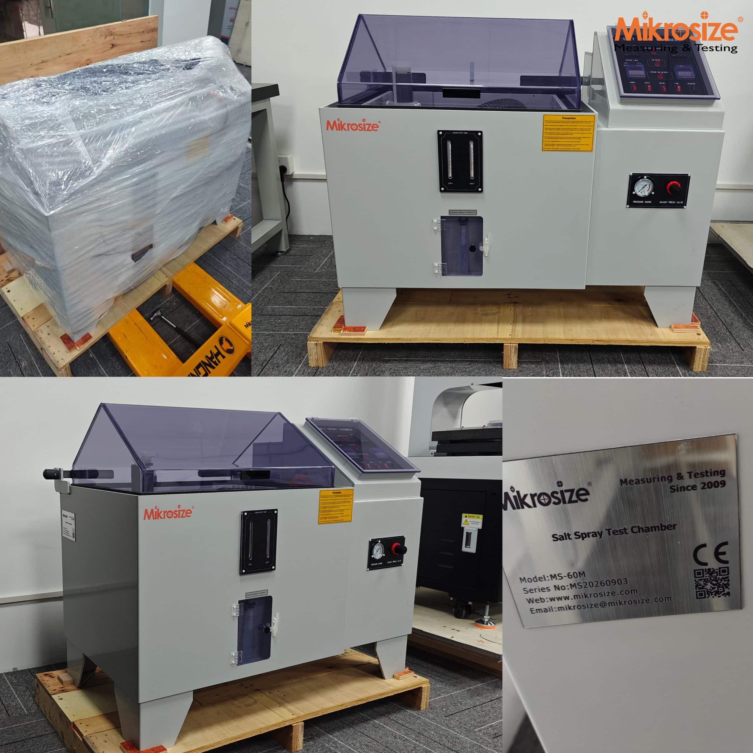 Salt Spray Test Chamber shipped door-to-door to our Thai distributor. New category, broader supply, closer cooperation.